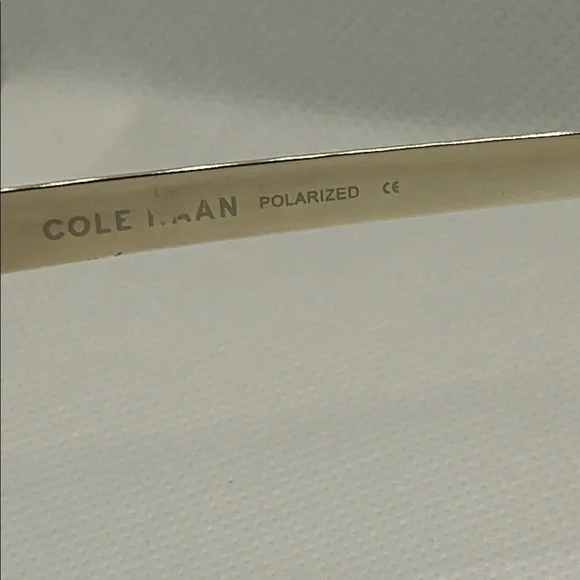 Cole Haan 57mm Polarized Sleek Square Matte Grey and Gold Women's Sunglasses - Picture 11 of 13